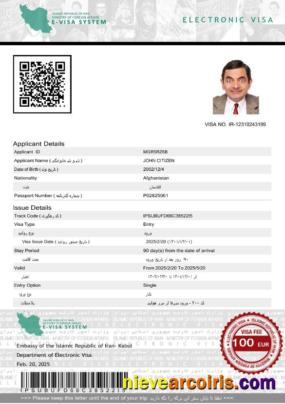 Iran e-visa